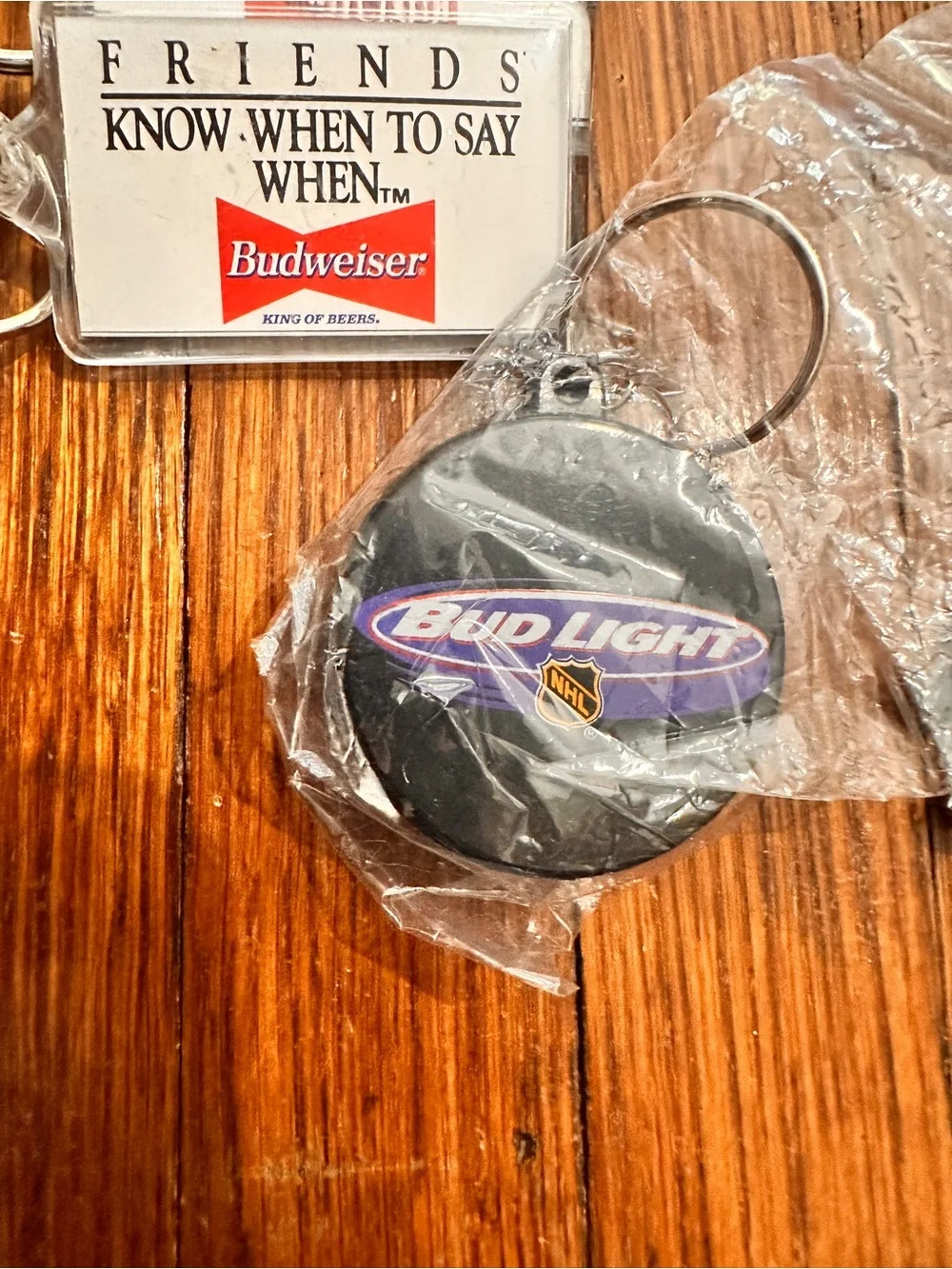 Vintage Assortment of 8 Budweiser Bud Lite Miller Lite Air Force Keychains
